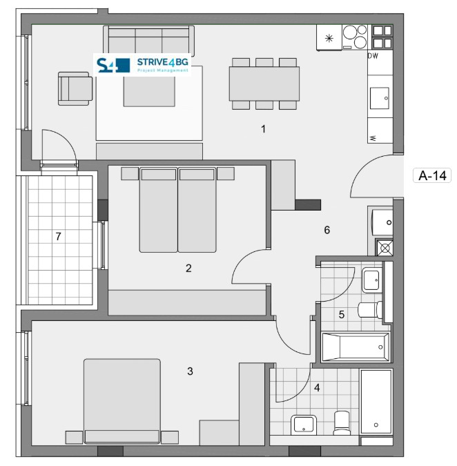 In vendita  2 camere da letto Sofia , Manastirski livadi , 109 mq | 88269354 - Immagine [7]