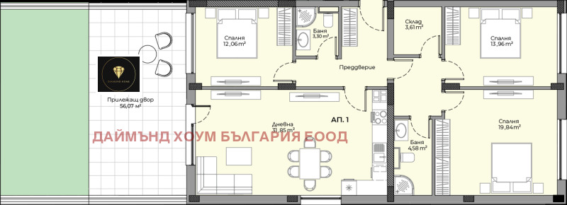 Προς πώληση  3 υπνοδωμάτια Πλοβδηβ , Χρηστο Σμηρνενσκη , 191 τ.μ | 91810379 - εικόνα [2]