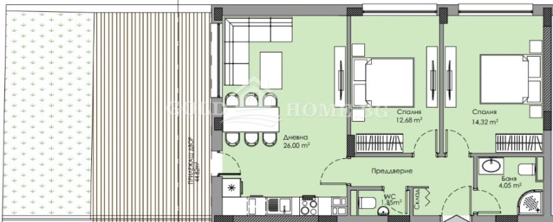 Продается  2 спальни Пловдив , Христо Смирненски , 85 кв.м | 61226350 - изображение [2]