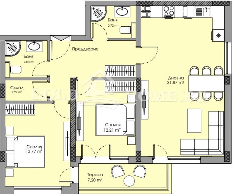 Продается  2 спальни Пловдив , Христо Смирненски , 85 кв.м | 61226350 - изображение [6]