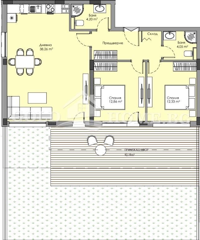 Продается  2 спальни Пловдив , Христо Смирненски , 85 кв.м | 61226350 - изображение [8]