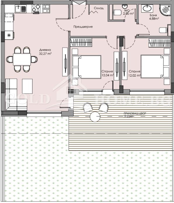 Продается  2 спальни Пловдив , Христо Смирненски , 85 кв.м | 61226350 - изображение [4]