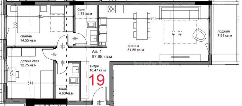 Na sprzedaż  2 sypialnie Warna , Okrażna bolnica-Generali , 115 mkw | 79107121 - obraz [4]