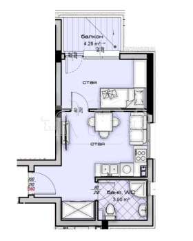 1 slaapkamer Kajsieva gradina, Varna