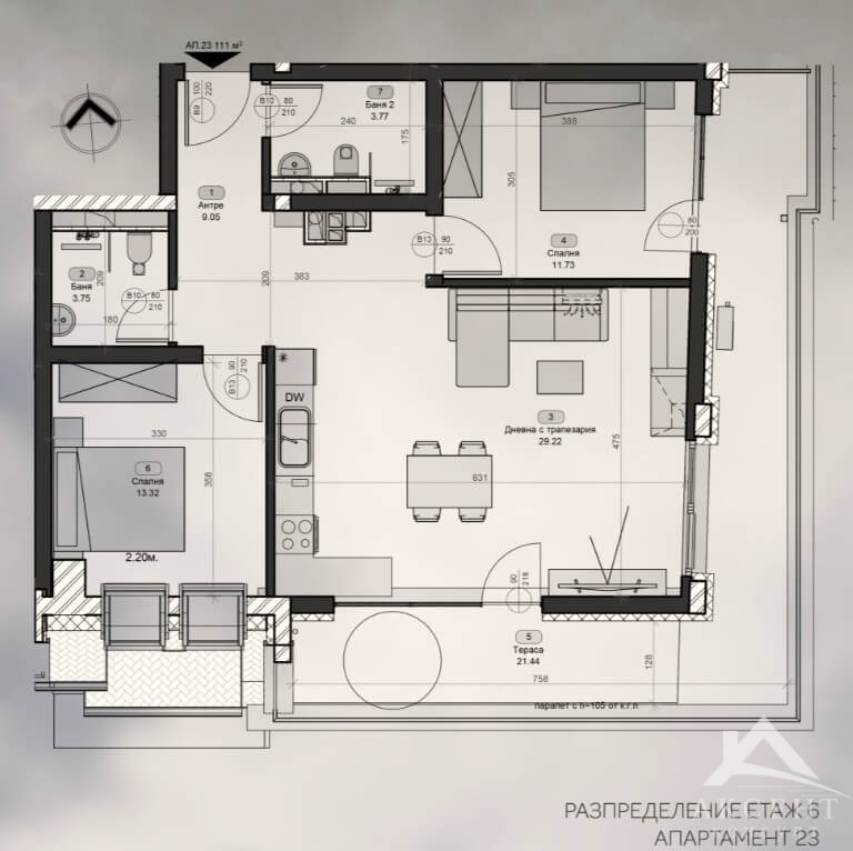 Продава 3-СТАЕН, гр. Перник, Изток, снимка 9 - Апартаменти - 54676906