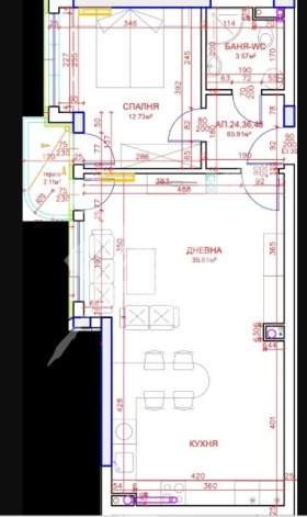 1 slaapkamer Meden rudnik - zona A, Burgas 2