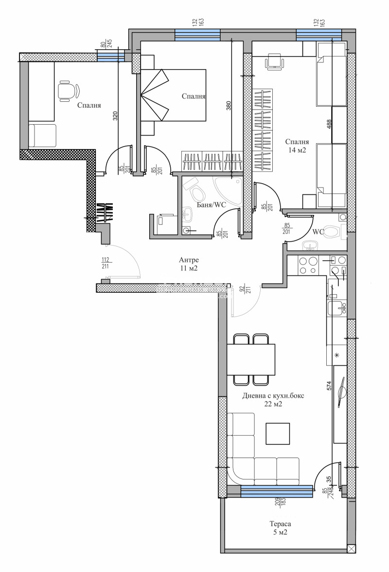 Zu verkaufen  3+ Schlafzimmer Plowdiw , Trakija , 106 qm | 48435410 - Bild [3]