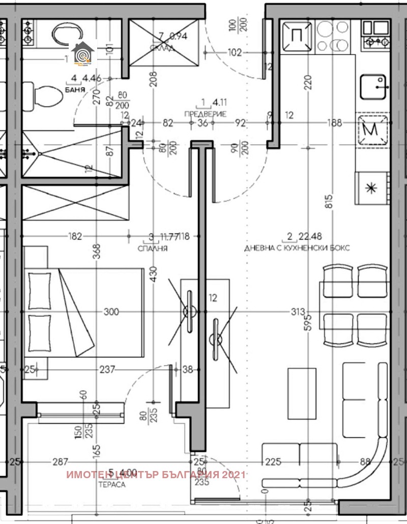 Продава 2-СТАЕН в град София, Малинова долина - 65 кв.м / 114 999 € » 224 918.49 лв., ИМОТЕН ЦЕНТЪР БЪЛГАРИЯ 2021
