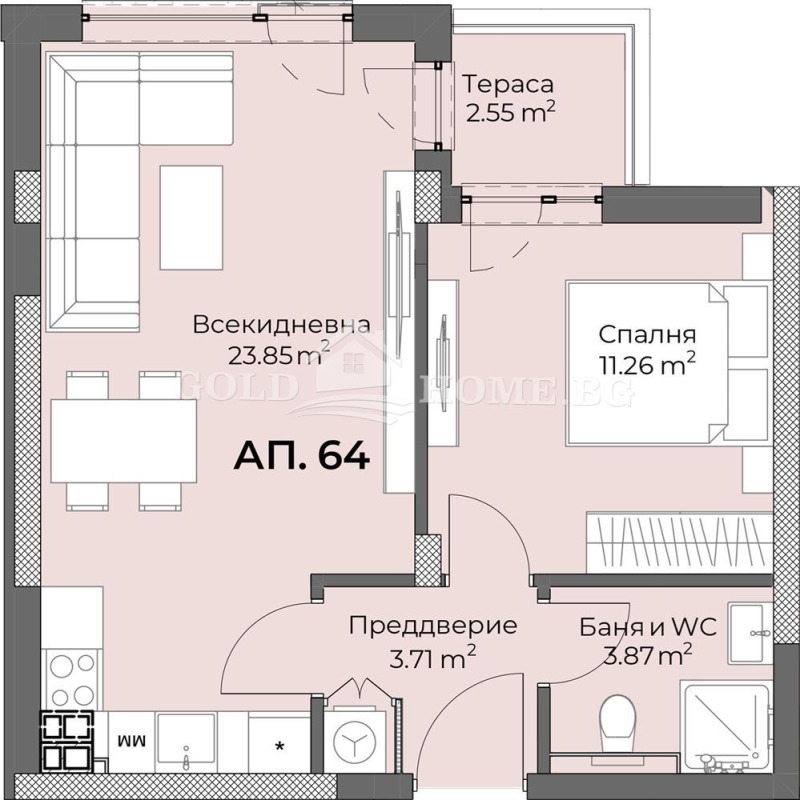 Продава 2-СТАЕН, гр. Пловдив, Христо Смирненски, снимка 2 - Aпартаменти - 48123294