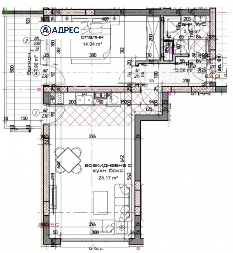 De vânzare  1 dormitor Varna , Mladost 1 , 81 mp | 96226993
