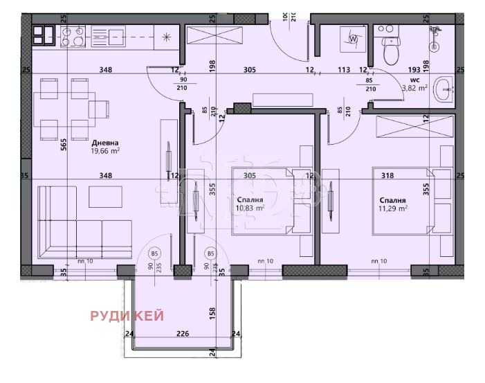 Продава 3-СТАЕН, гр. Варна, Виница, снимка 3 - Aпартаменти - 48667780