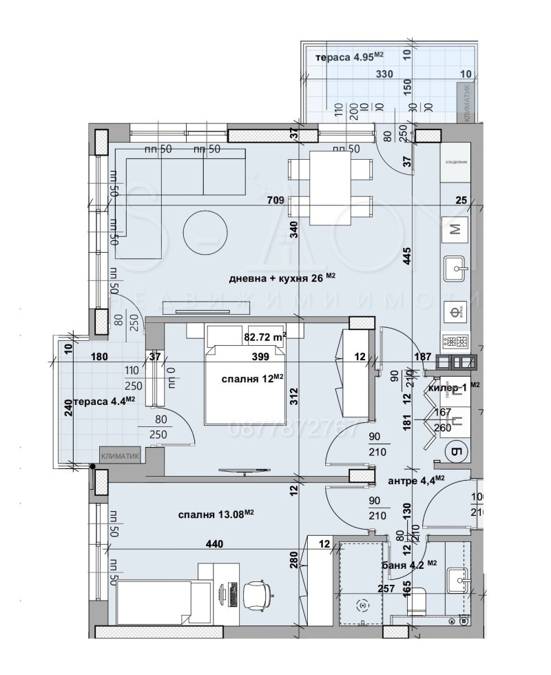 Eladó  2 hálószobás Stara Zagora , Kazanski , 97 négyzetméter | 61370636 - kép [2]