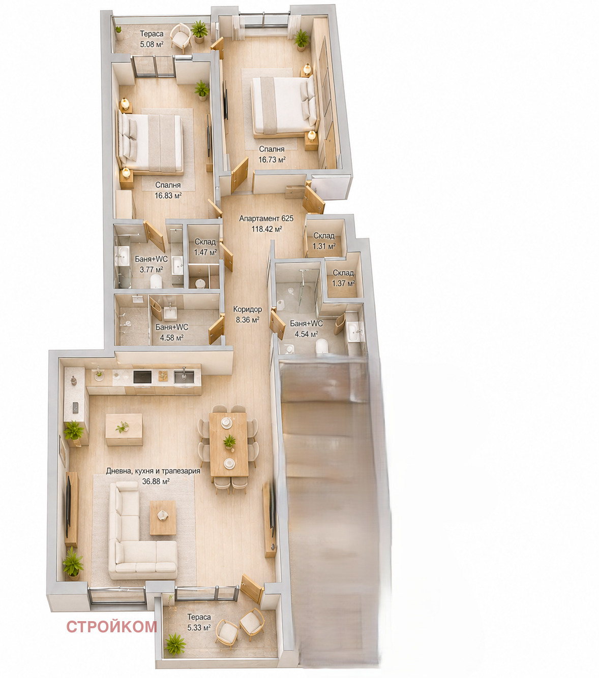 Продава 3-СТАЕН, гр. София, Младост 4