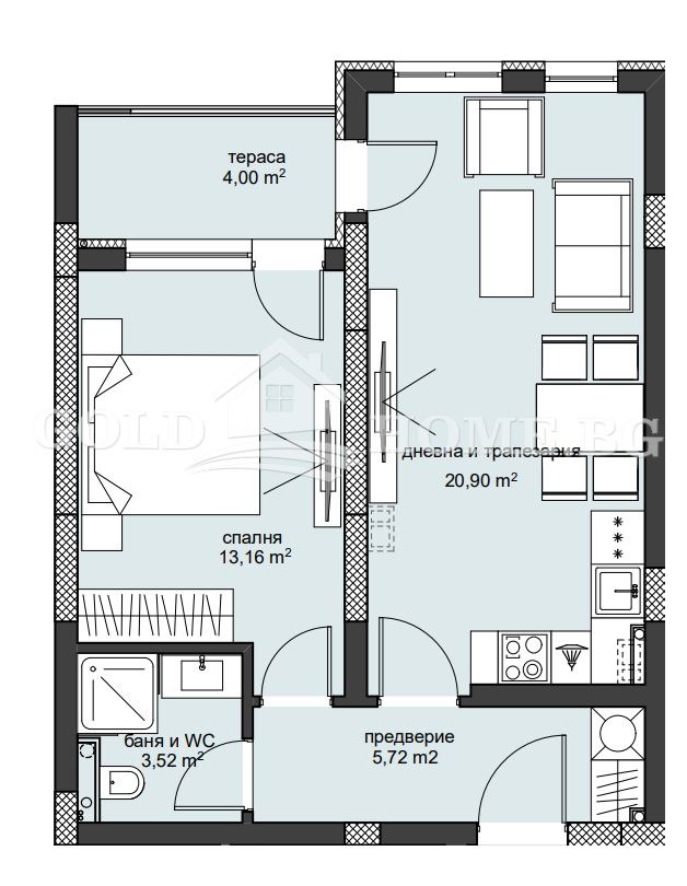 Na prodej  1 ložnice Plovdiv , Christo Smirnenski , 67 m2 | 57730160 - obraz [2]