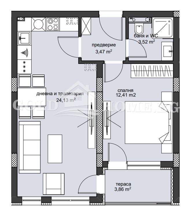 À venda  1 quarto Plovdiv , Hristo Smirnenski , 67 m² | 57730160 - imagem [6]