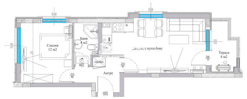 À venda  1 quarto Plovdiv , Hristo Smirnenski , 65 m² | 94086064 - imagem [2]