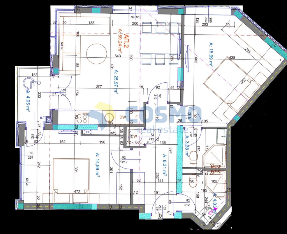 Продава 3-СТАЕН, гр. Бургас, Братя Миладинови, снимка 3 - Апартаменти - 56099389