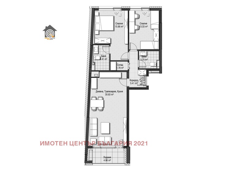 Продаја  2 спаваће собе Софија , Витоша , 115 м2 | 87498602 - слика [3]