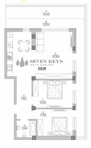 Till salu  2 sovrum Varna , k.k. Tjaika , 122 kvm | 59090545 - bild [7]