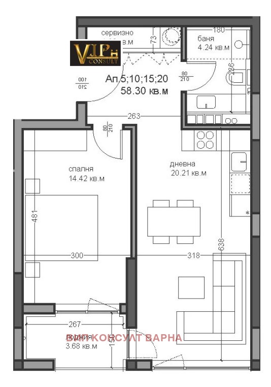 Продава 2-СТАЕН, гр. Варна, Аспарухово, снимка 2 - Aпартаменти - 49269313