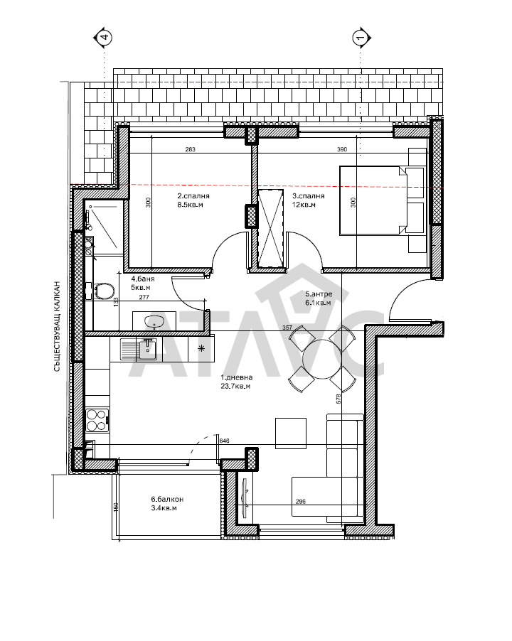 Till salu  2 sovrum Plovdiv , Vastanitjeski , 85 kvm | 40496014