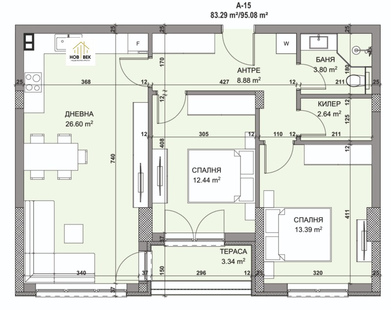 En venta  2 dormitorios Varna , Vladislav Varnenchik 1 , 95 metros cuadrados | 69279145