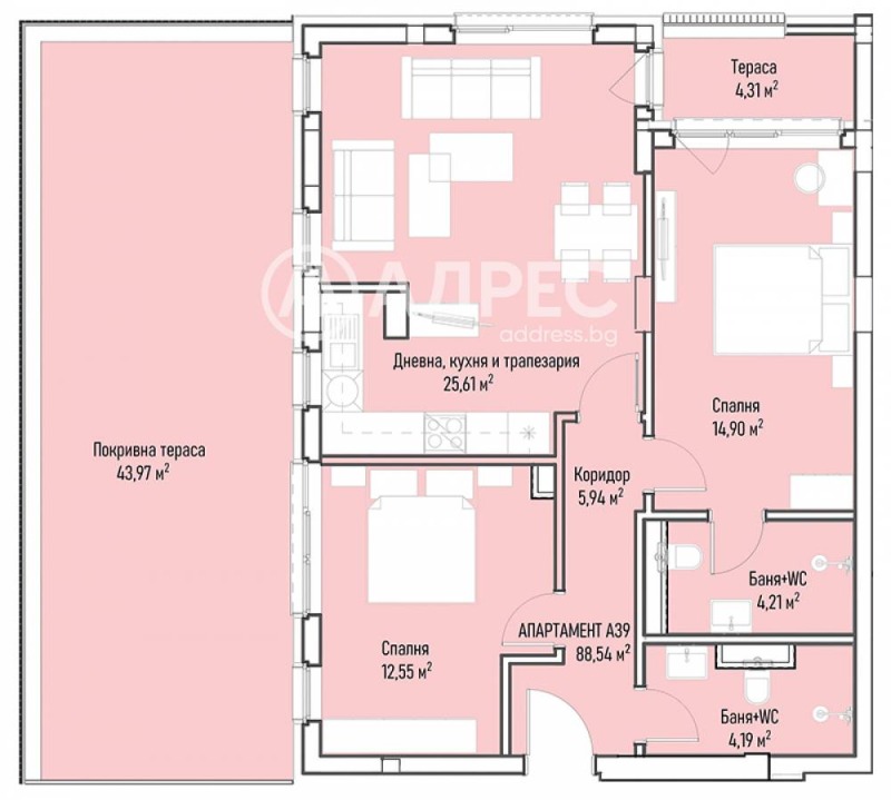 Satılık  2 yatak odası Sofia , Mladost 4 , 110 metrekare | 39502887 - görüntü [4]
