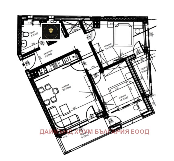 Продава  3-стаен град Пловдив , Коматевски възел , 108 кв.м | 70456188 - изображение [2]