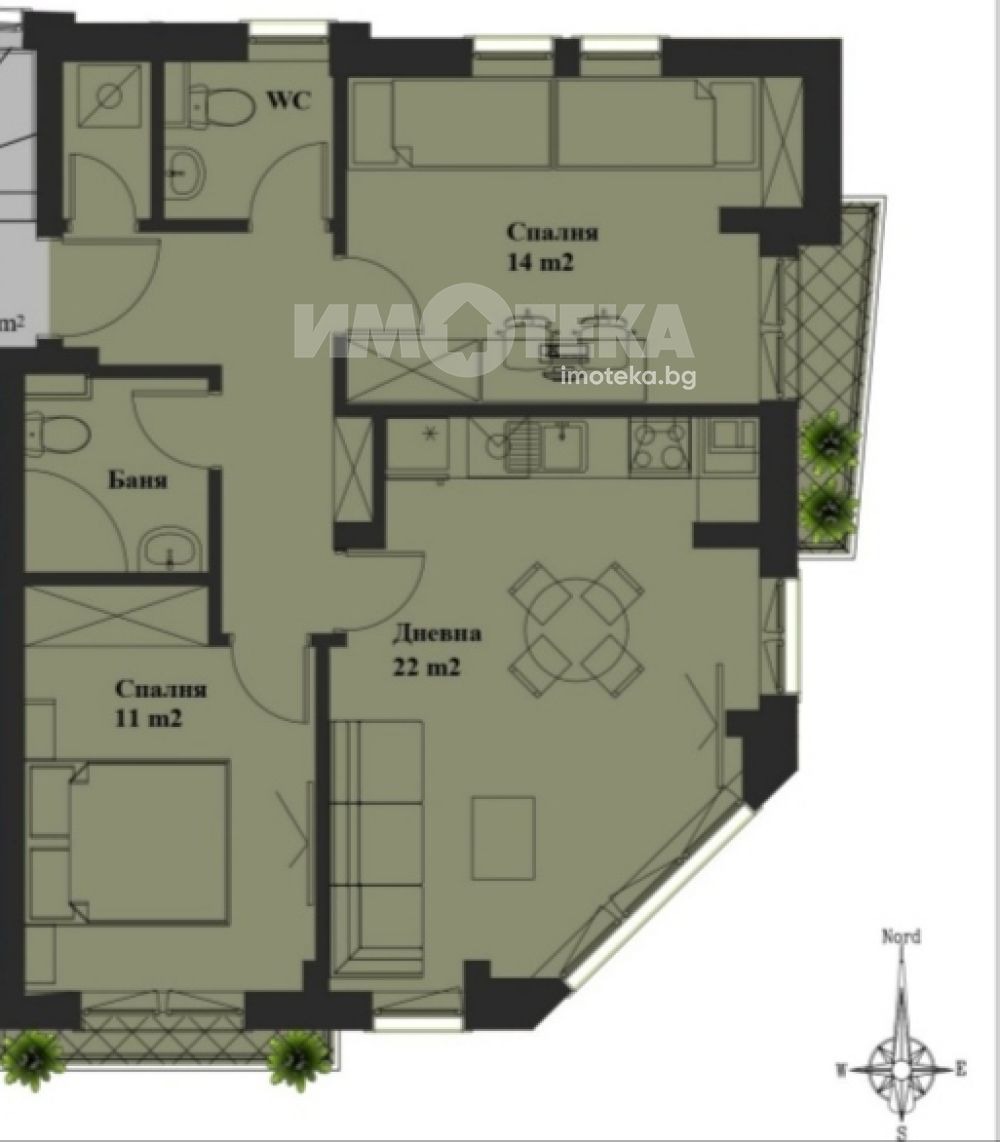 Продава 3-СТАЕН, гр. София, Банишора, снимка 2 - Апартаменти - 55453633