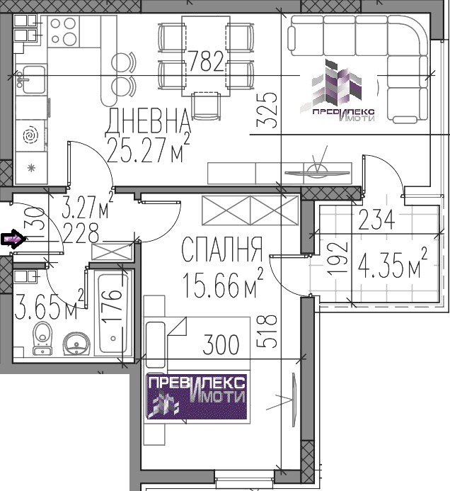In vendita  1 camera da letto Plovdiv , Kamenitsa 2 , 76 mq | 25710960