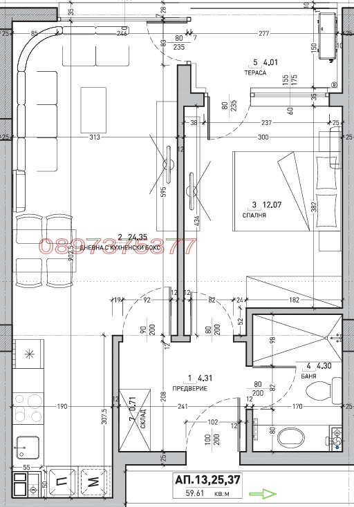 Продава 2-СТАЕН, гр. София, Малинова долина, снимка 3 - Апартаменти - 54057159