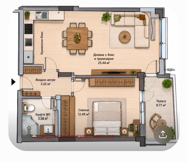 Продава 2-СТАЕН, гр. Стара Загора, Самара 1, снимка 3 - Апартаменти - 55313492