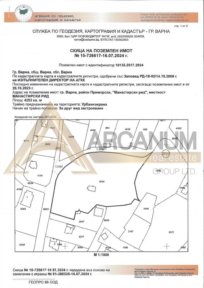 Продава ПАРЦЕЛ, гр. Варна, м-т Манастирски рид, снимка 2 - Парцели - 56130000