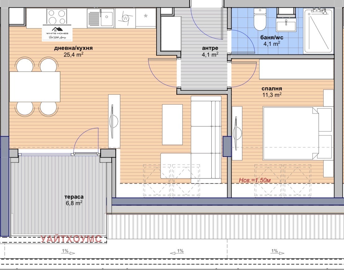 Продава 2-СТАЕН, гр. София, Малинова долина, снимка 11 - Апартаменти - 53949420