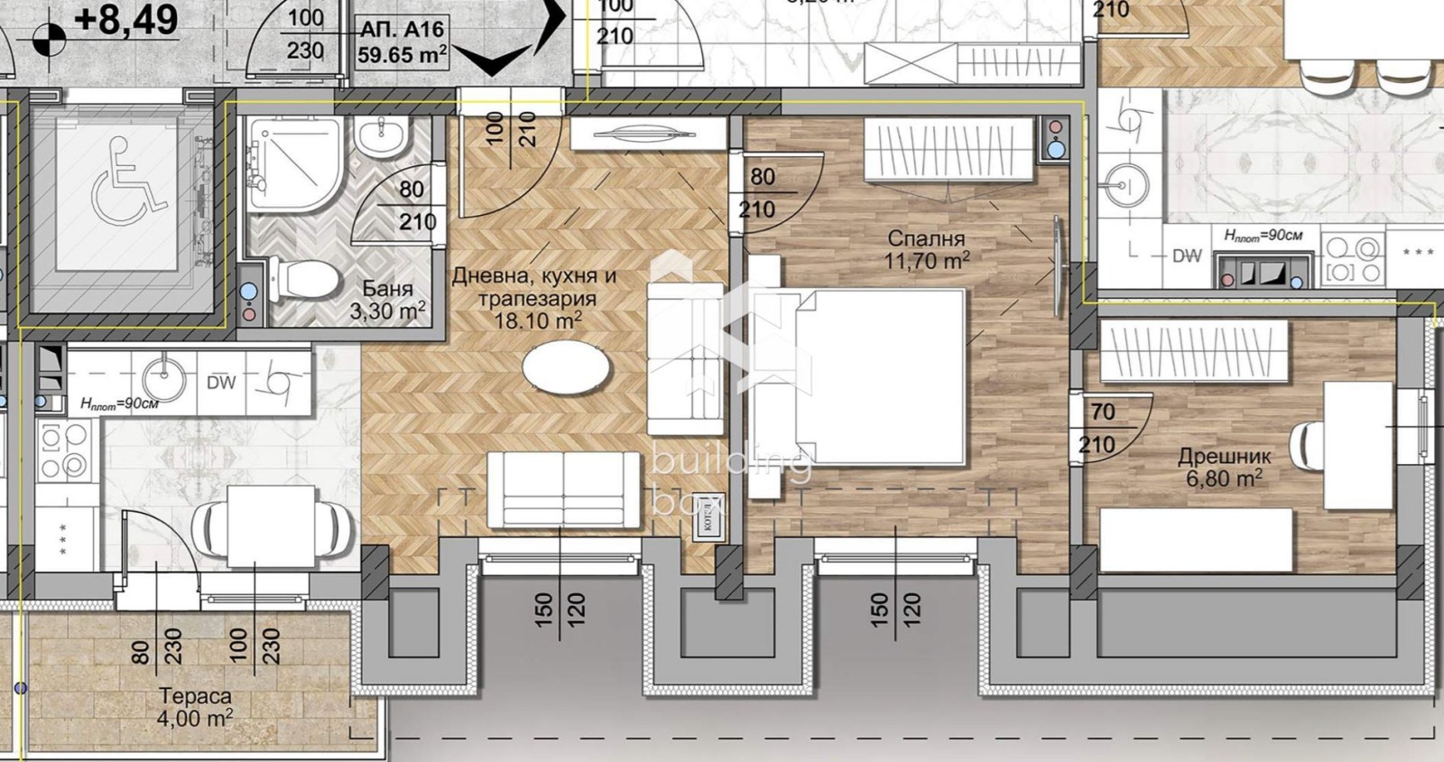 Продава 2-СТАЕН, гр. София, Овча купел 1, снимка 2 - Апартаменти - 56073232