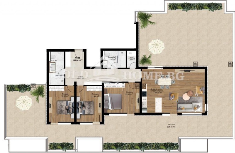 Продается  3 спальни Пловдив , Христо Смирненски , 248 кв.м | 88271108 - изображение [5]