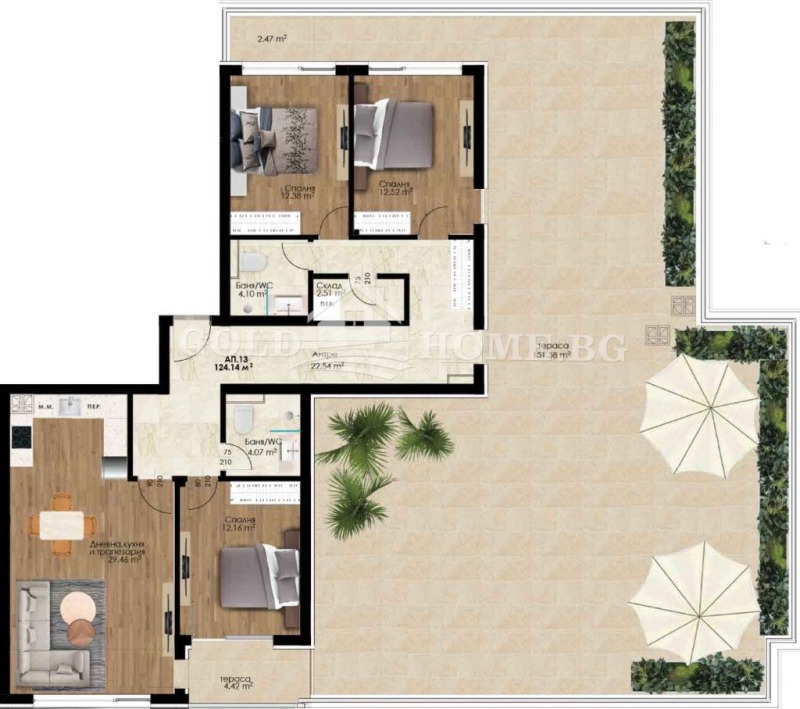 Продается  3 спальни Пловдив , Христо Смирненски , 248 кв.м | 88271108 - изображение [4]