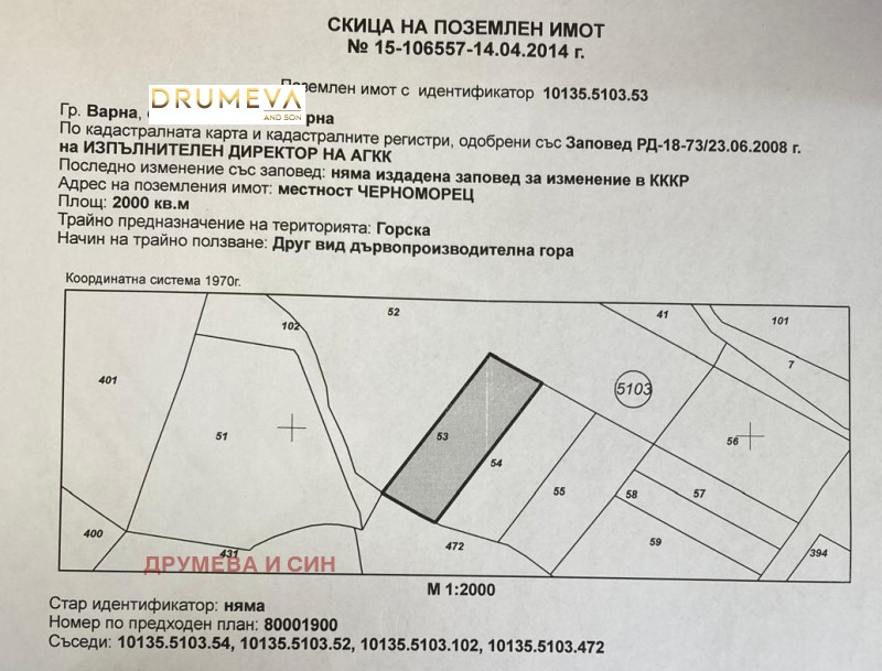 Продава ПАРЦЕЛ, гр. Варна, м-т Фичоза, снимка 3 - Парцели - 46139608