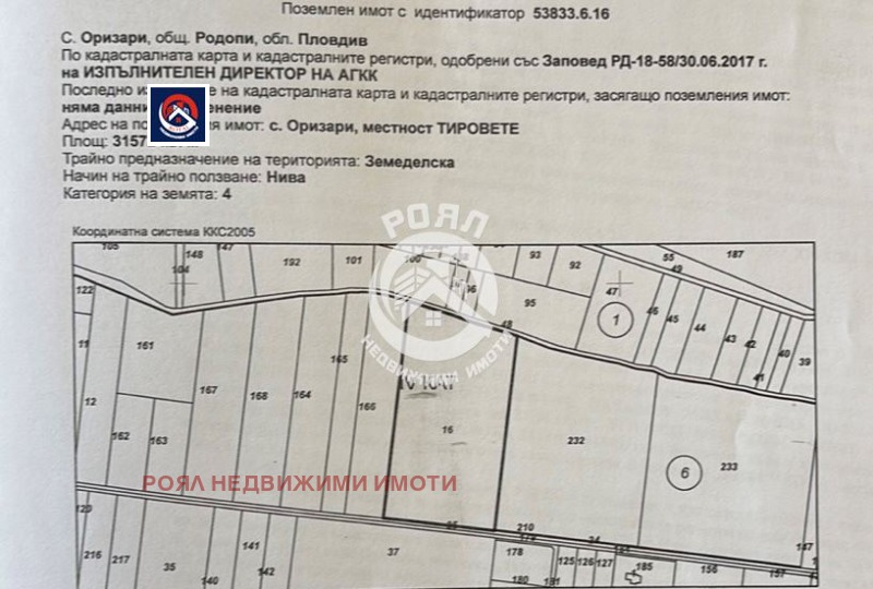 Продава  Парцел област Пловдив , с. Оризари , 31572 кв.м | 27024193 - изображение [3]