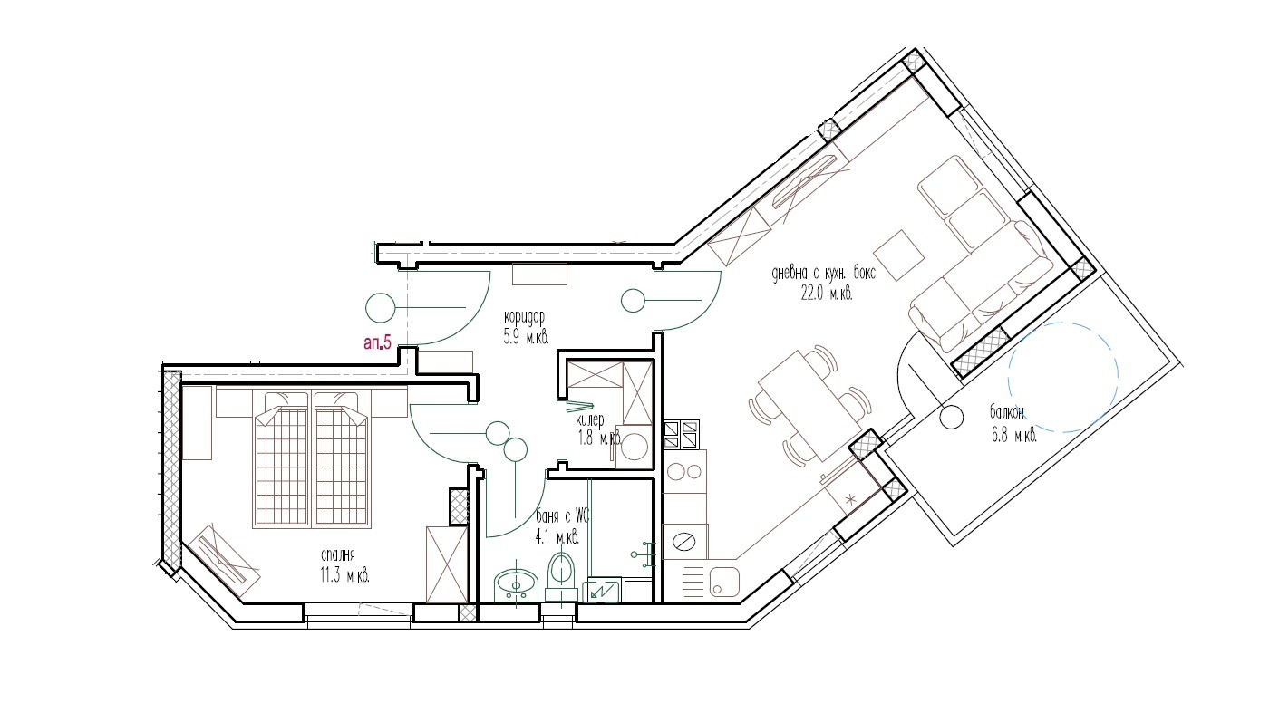 Продава 2-СТАЕН, гр. Варна, Колхозен пазар, снимка 3 - Апартаменти - 53499032
