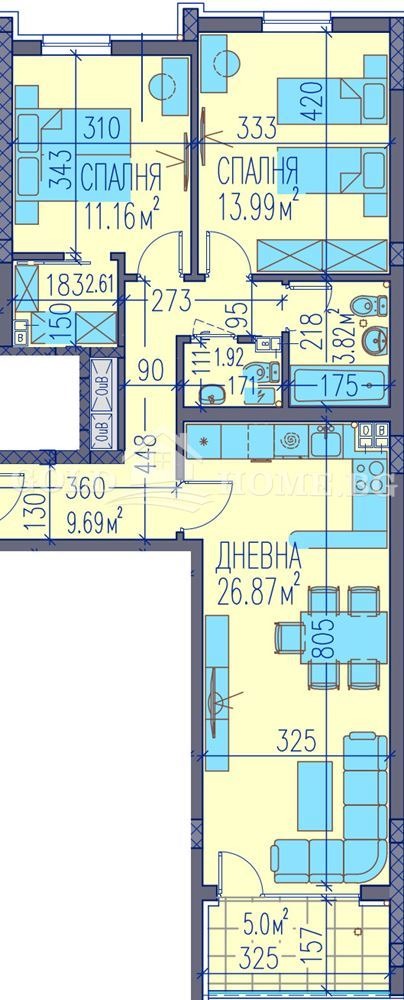Till salu  2 sovrum Plovdiv , Kamenica 2 , 99 kvm | 54777910 - bild [4]