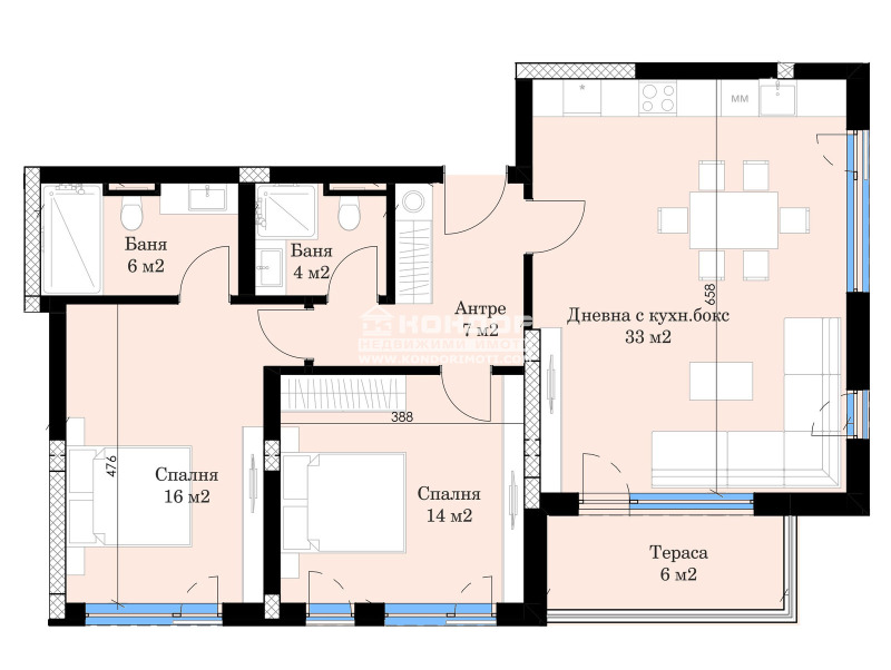 Продава  3-стаен град Пловдив , Западен , 115 кв.м | 89376306 - изображение [2]