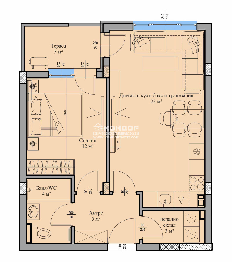 Satılık  1 yatak odası Plovdiv , Vastaniçeski , 70 metrekare | 63773573 - görüntü [2]