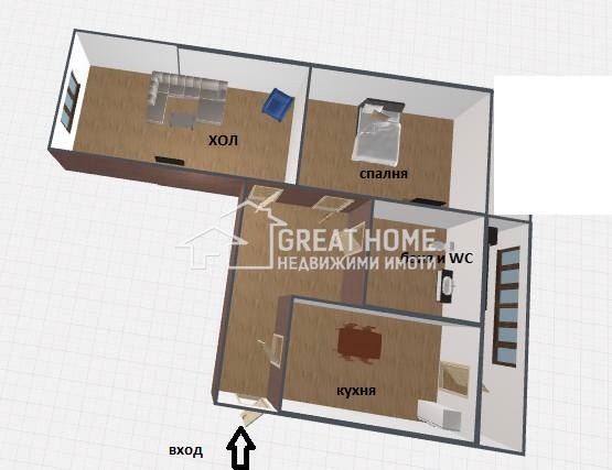 Продава 3-СТАЕН, гр. Търговище, Боровец, снимка 12 - Апартаменти - 54588654
