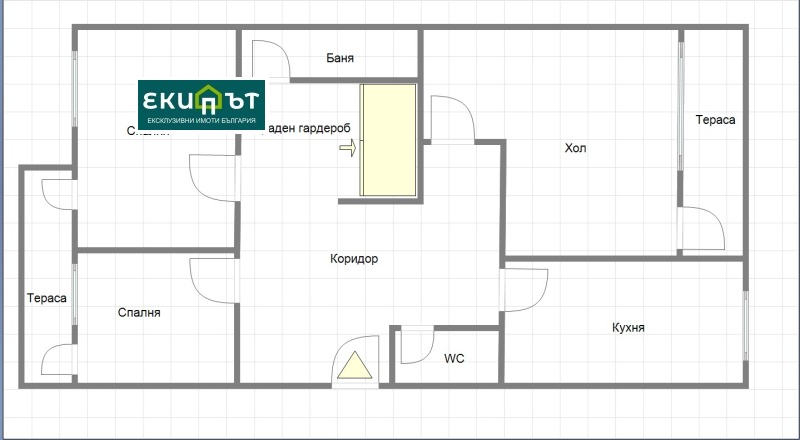 Продается  3 спальни Варна , Конфуто , 80 кв.м | 56988578