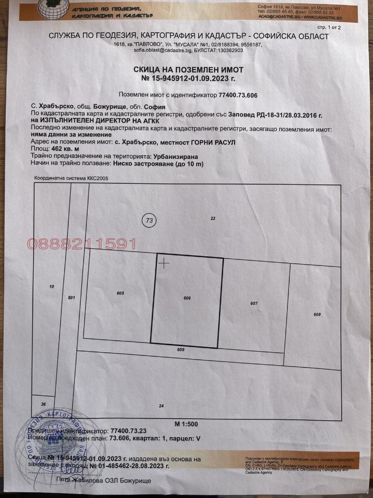 Продава ПАРЦЕЛ, гр. Божурище, област София област, снимка 3 - Парцели - 49214683