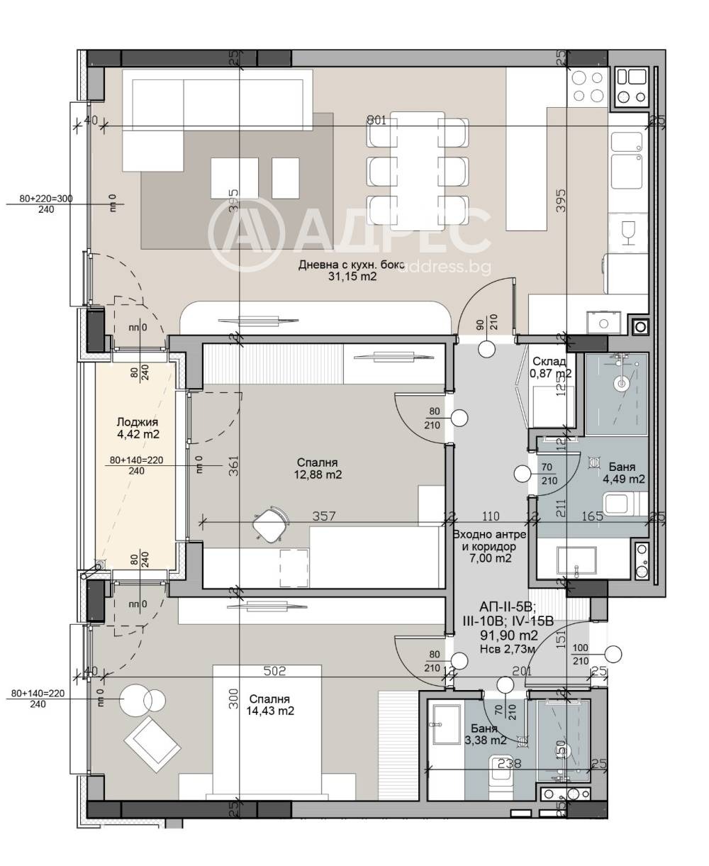 Продава 3-СТАЕН, гр. София, Кръстова вада, снимка 2 - Апартаменти - 56740047
