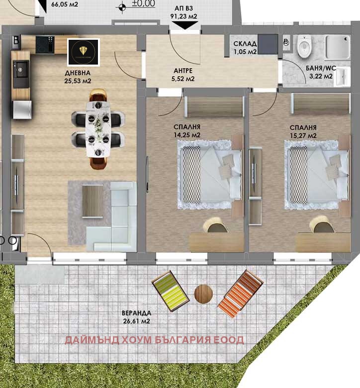 Продава 3-СТАЕН, гр. Пловдив, Христо Смирненски, снимка 2 - Aпартаменти - 48530643