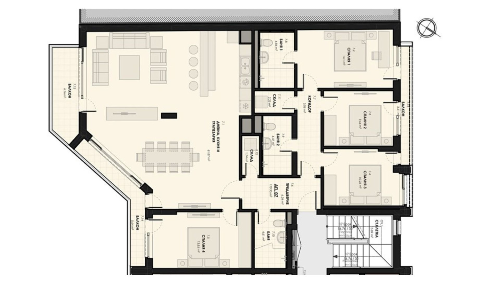 Продава МНОГОСТАЕН, гр. София, Лагера, снимка 9 - Апартаменти - 55596415