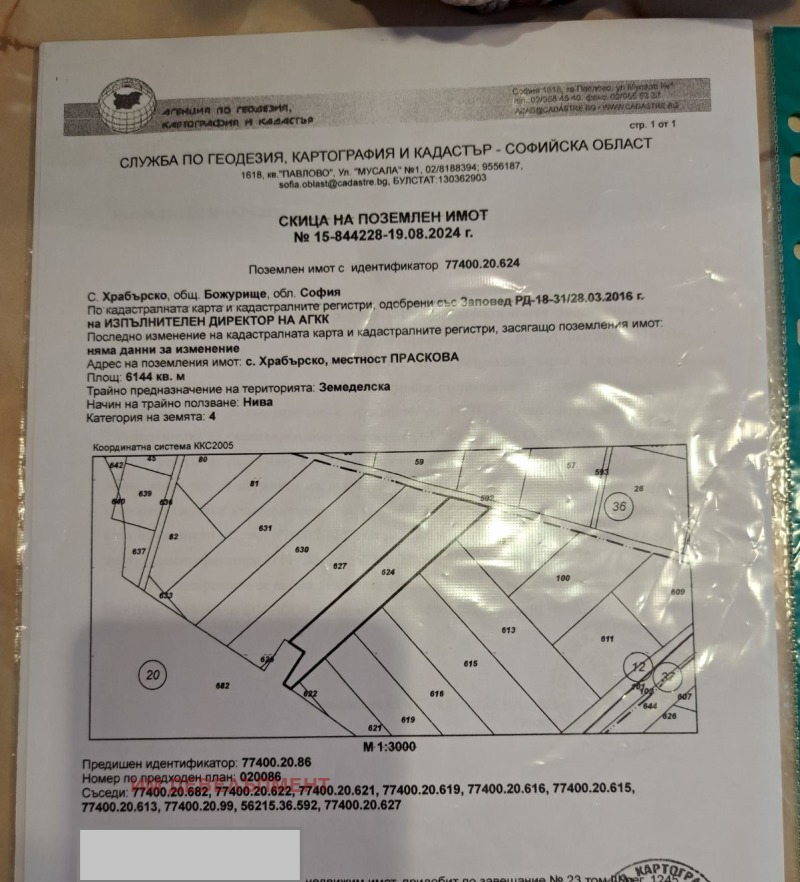 Продава  Парцел област София , с. Храбърско , 6144 кв.м | 43478788 - изображение [2]